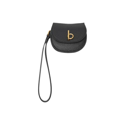 Burberry Rocking Horse Calfskin Earphone Case Unisex Black
