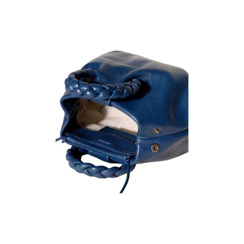 Hereu Lambskin Shoulder Bag, Crossbody Bag, Handbag Trumpets Women's Anchor Blue-2