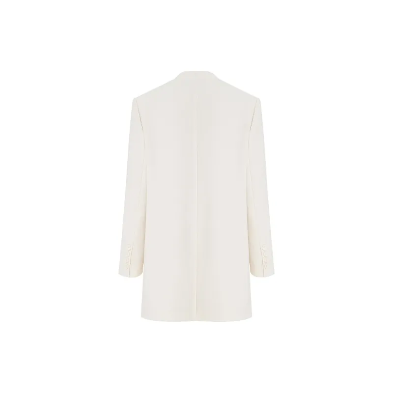 IDPAN Medium Length Coat Women's Ecru-1