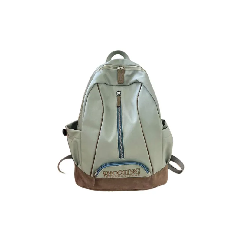 URBAN FOREST Nylon Backpack Unisex Gray/Green-3