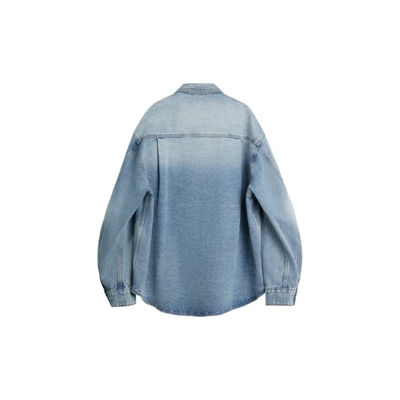 Dupu Contracted Denim Shirt Men's-1