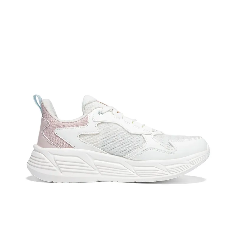 361° Cushioning Breathable Lightweight Low-Top Casual Running Shoes Women's Feather White Fresh Pink-1