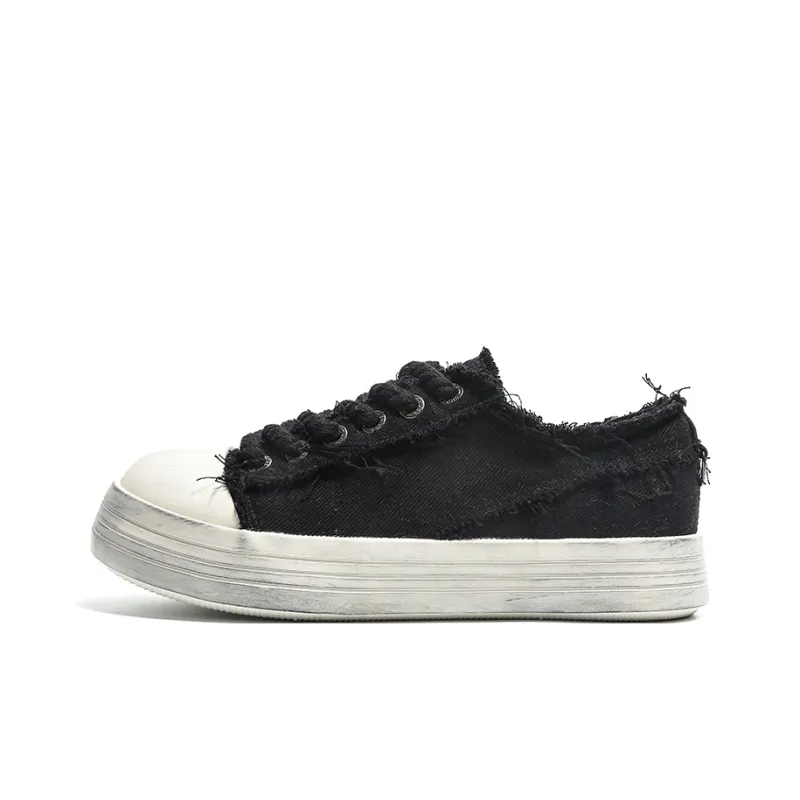 OUGLEMEN Cushioning, Impact Resistant, Abrasion Resistant, Slip Resistant Low Top Canvas Shoes Unisex-1