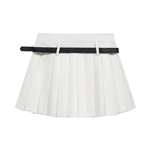 AHDO Casual Short Skirts Women's White-1