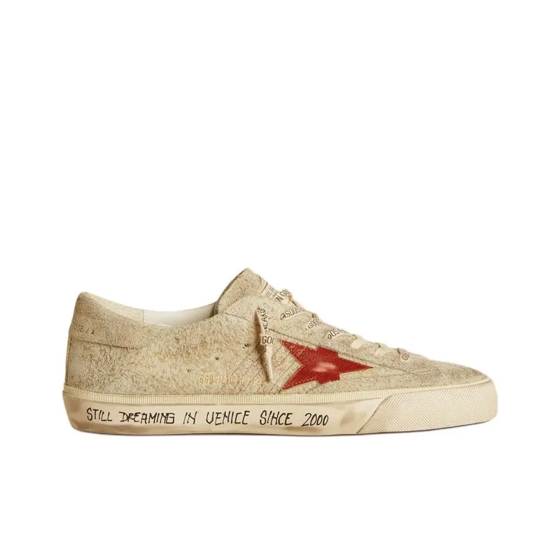 Golden Goose Super Star Low Top Skateboard Shoes Men's Beige-1