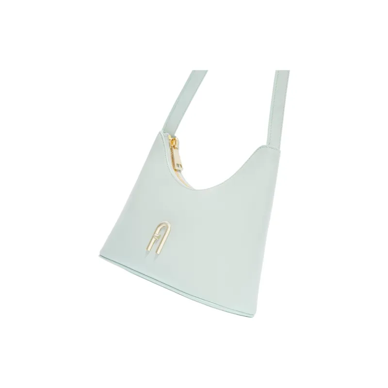 Furla Diamante Soft Calfskin Shoulder Bag Mini Women's Blue-2