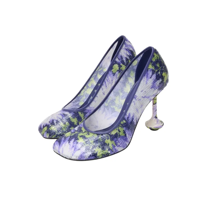 LOEWE Toy Irregular Heel High Heels 9cm Women's Purple-2