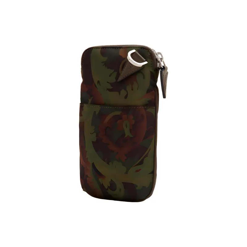 VERSACE Nylon One Shoulder Crossbody Cell Phone Pouch Mini Unisex Camouflage-1
