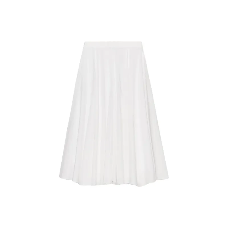 ZARA ZW Series Casual Long Skirts Women's Frosted White-1