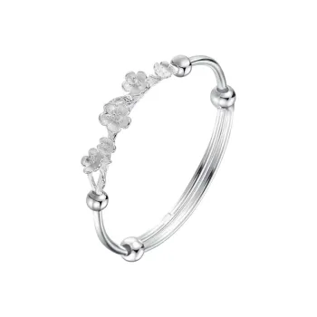 DAISY BEAUTY S999 Fine Silver Bangles Women's