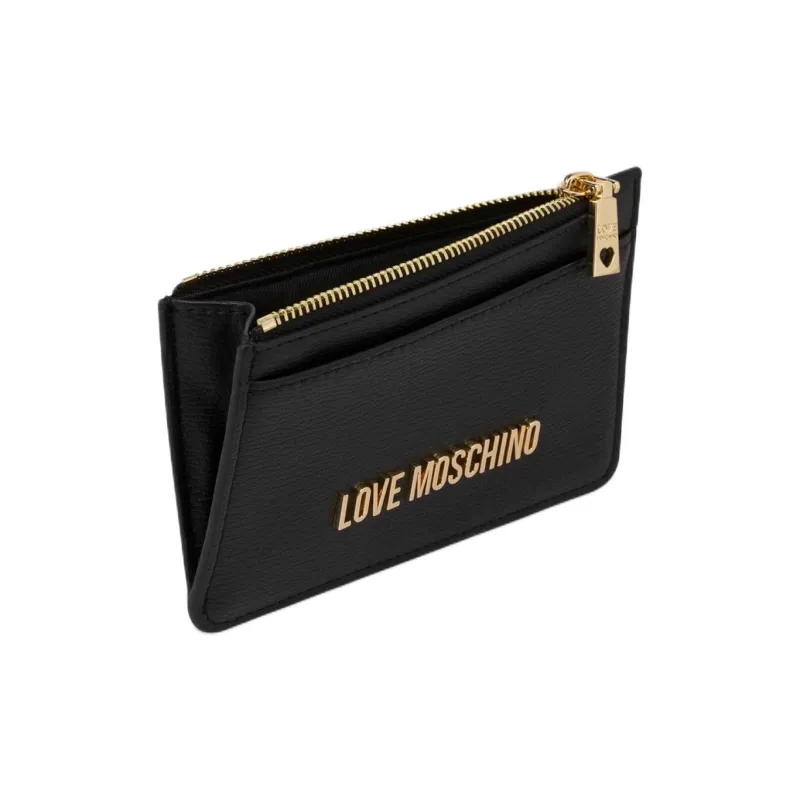 LOVE MOSCHINO Synthetic Leather Wallet Women's Black-3