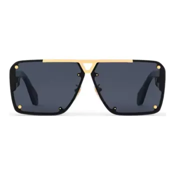 LOUIS VUITTON Metal Aviator Sunglasses Men's Black