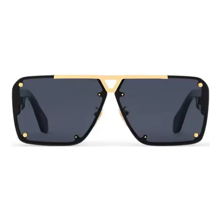 LOUIS VUITTON Metal Aviator Sunglasses Men's Black-0