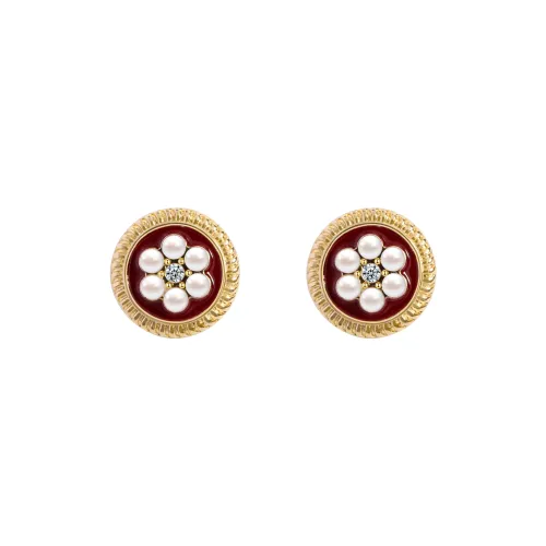 KEYS VIA Copper Alloy Stud Earrings Women's