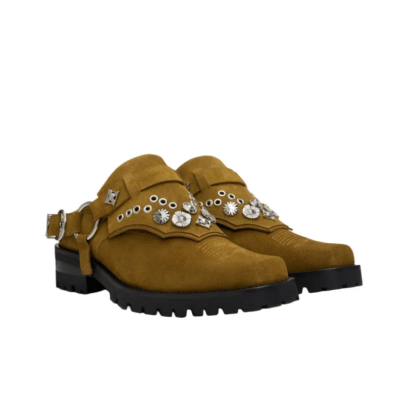 TOGA VIRILIS Abrasion Resistant Closed Toe Slippers Men's Brown-2
