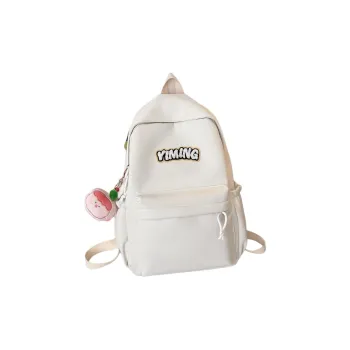 URBAN FOREST Nylon Backpack Unisex Red/Light Yellow/Green/Blue/White/Black