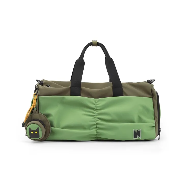 NOXXON Nylon Gym Bag Unisex Brown/Green-5
