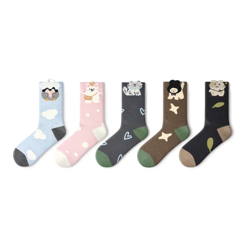 Primeet Mid-Calf Socks Women's 5 Pack-18