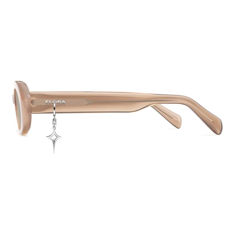 PARZIN Plate Frame Oval Sunglasses Women's-10