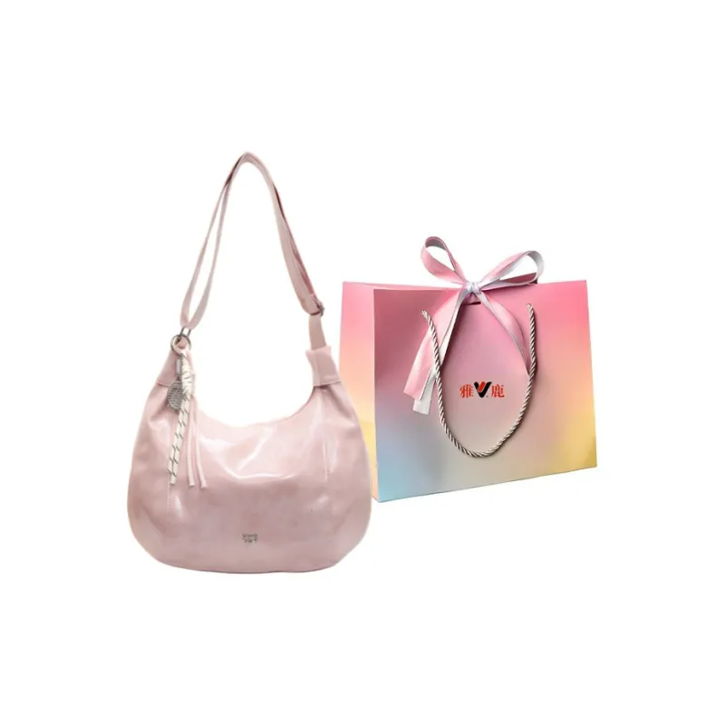 Yalu PU Soft Leather Shoulder Bag, Shoulder Bag Women's Black/Ecru/Pink/Coffee-9
