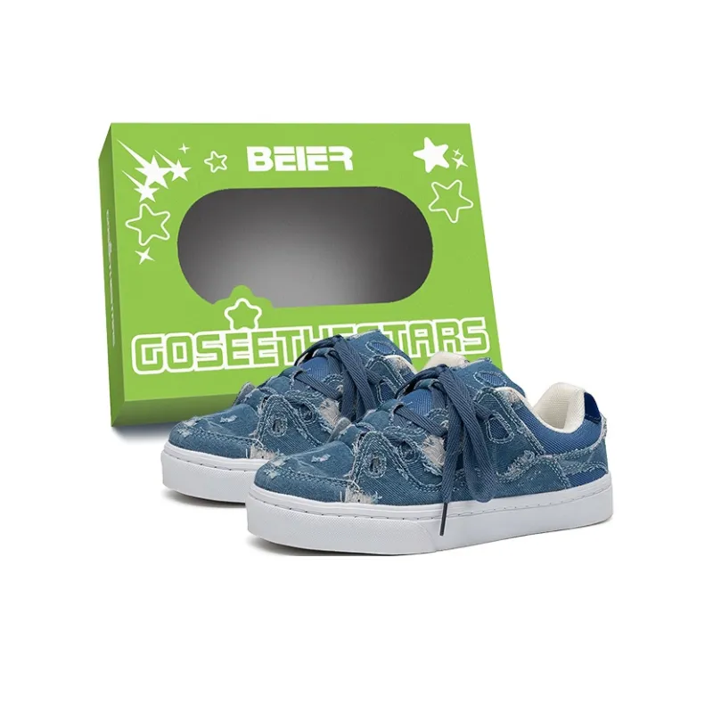 BEIER Slip-Resistant Lightweight Breathable Low-Top Skateboard Shoes Unisex Cranberry-30