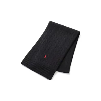 Polo Ralph Lauren Nylon Knit Scarves Women's Black