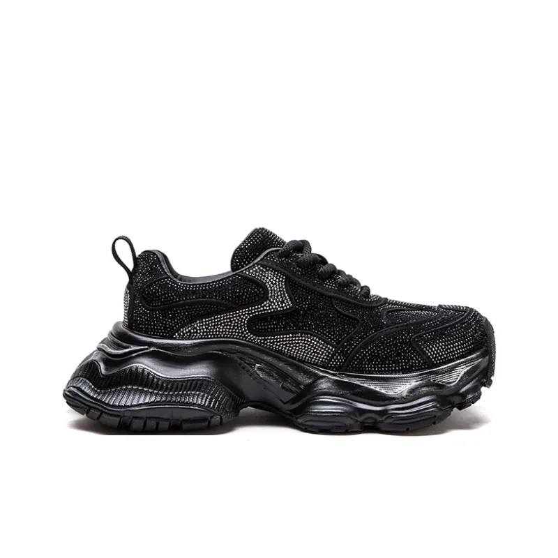 Chibang Wear-Resistant Breathable Lightweight Height Increasing Low-Top Chunky Sneakers Women's-7