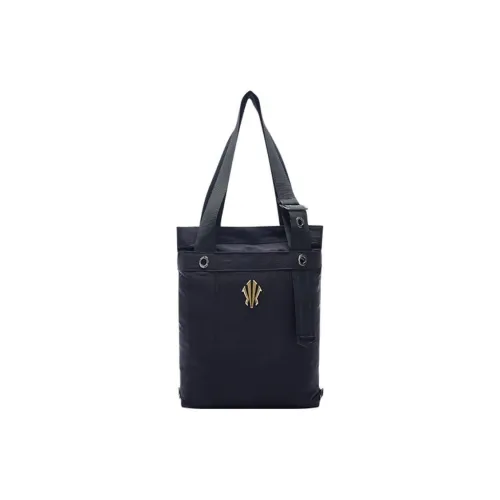 Anta Irving Series Nylon Tote Bag Shopping Bag Handbag Shoulder Bag Unisex Black
