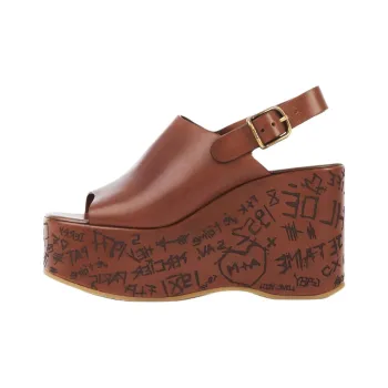 Chloe Maxime Strap Sandals 8cm Women's Brown
