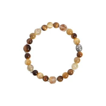 7IN Tiger's Eye Stone Bracelets Unisex