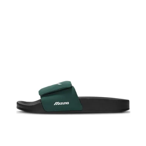 Mizuno Slip-Resistant Slide Slippers Unisex Green Black