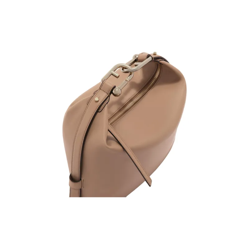 Furla Calfskin Water Dumpling Shoulder Bag Medium Size Women's Clay Color-2