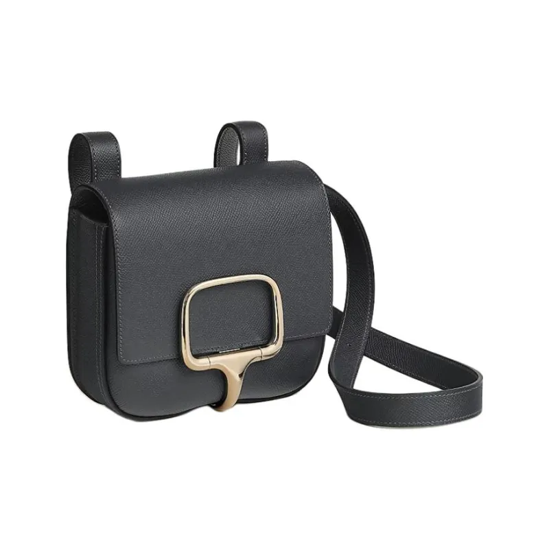 HERMES Della Cavalleria Epsom Calfskin Shoulder Bag Crossbody Bag Mini Women's 85 Ardoise Slate Gray-1