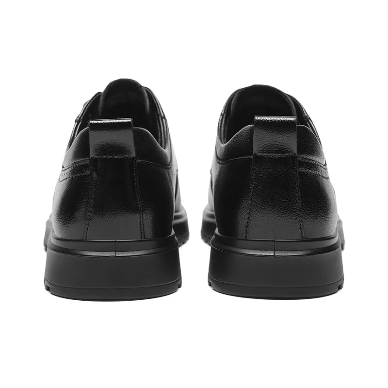 HLA Dress Shoes Men Low Top Black-3