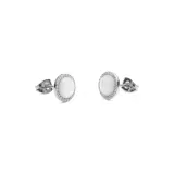White Mother of Pearl Stud Earrings
