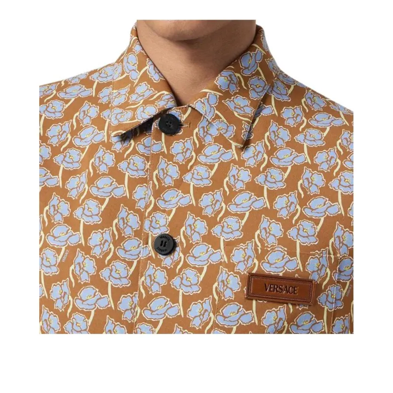VERSACE Poppies Single breasted Blazer-0
