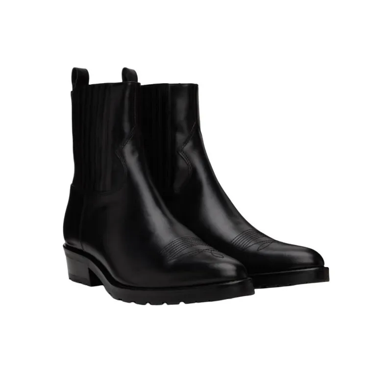 TOGA VIRILIS Short Chelsea Boots 4cm Men's Black-2