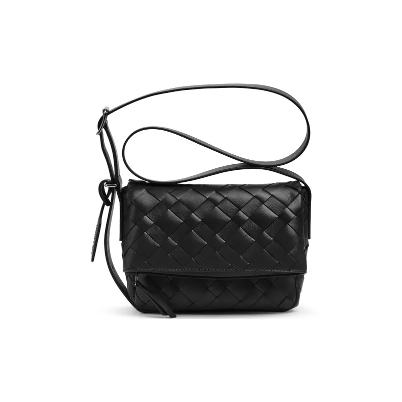 CHARLES&KEITH PU Crossbody Bags Medium Size Women's Noir Black/Chocolate-0