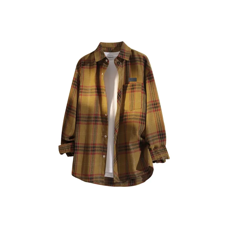 YOSICIL Shirt Unisex Yellow Plaid-10