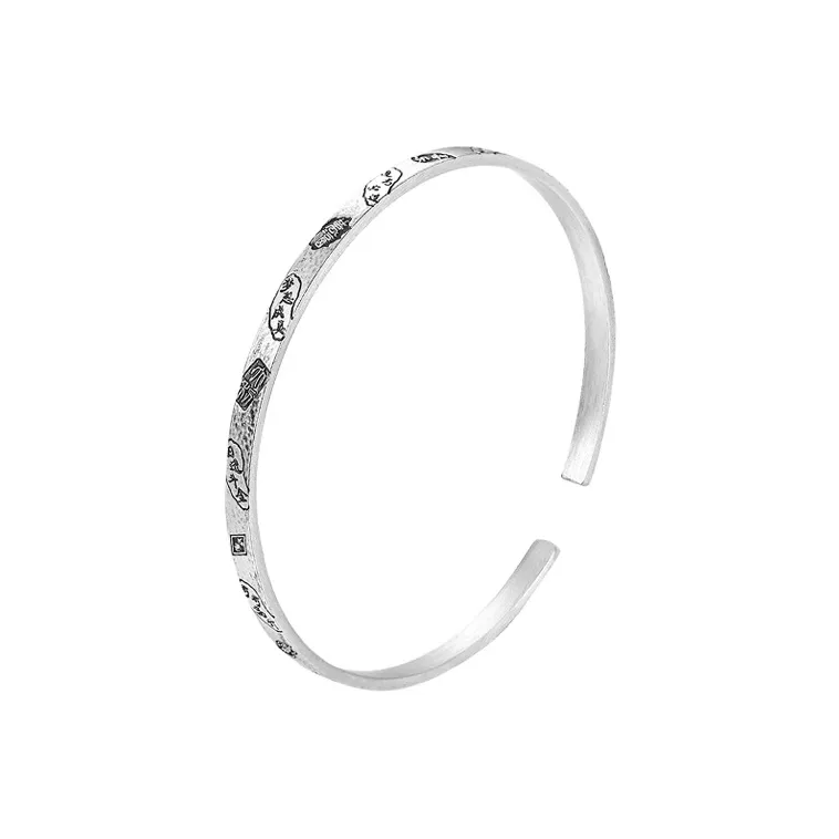 FUSSEM S999 Fine Silver Sterling Silver Bracelets Women's-0
