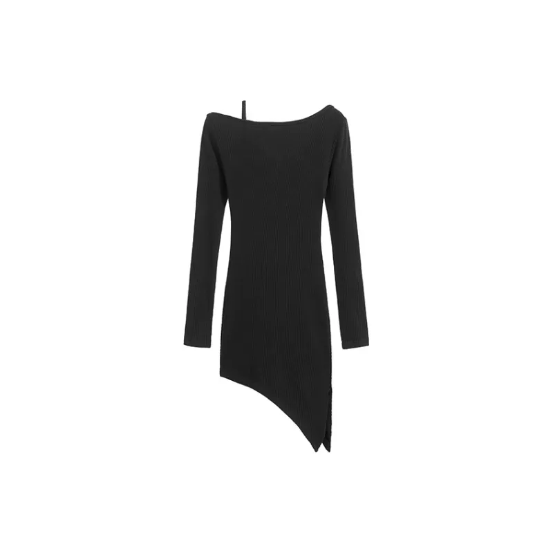 AHDO Long-Sleeved Dresses Women's Black-1