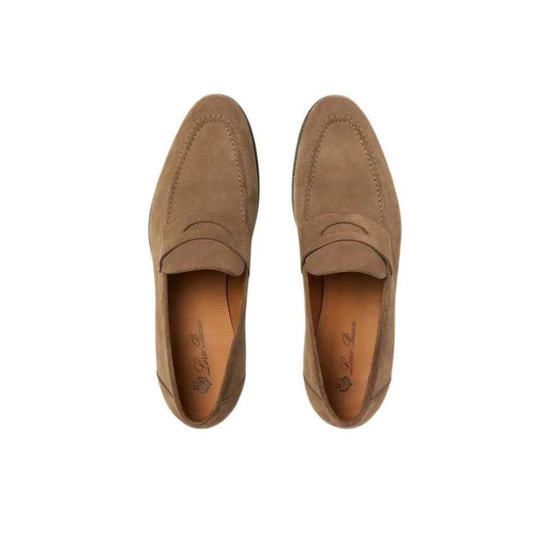 Loro Piana Sergio Loafers Men's Umber-4