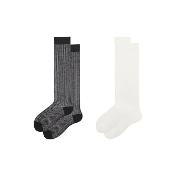 FREELASS Knee High Socks Women's 2 Pack