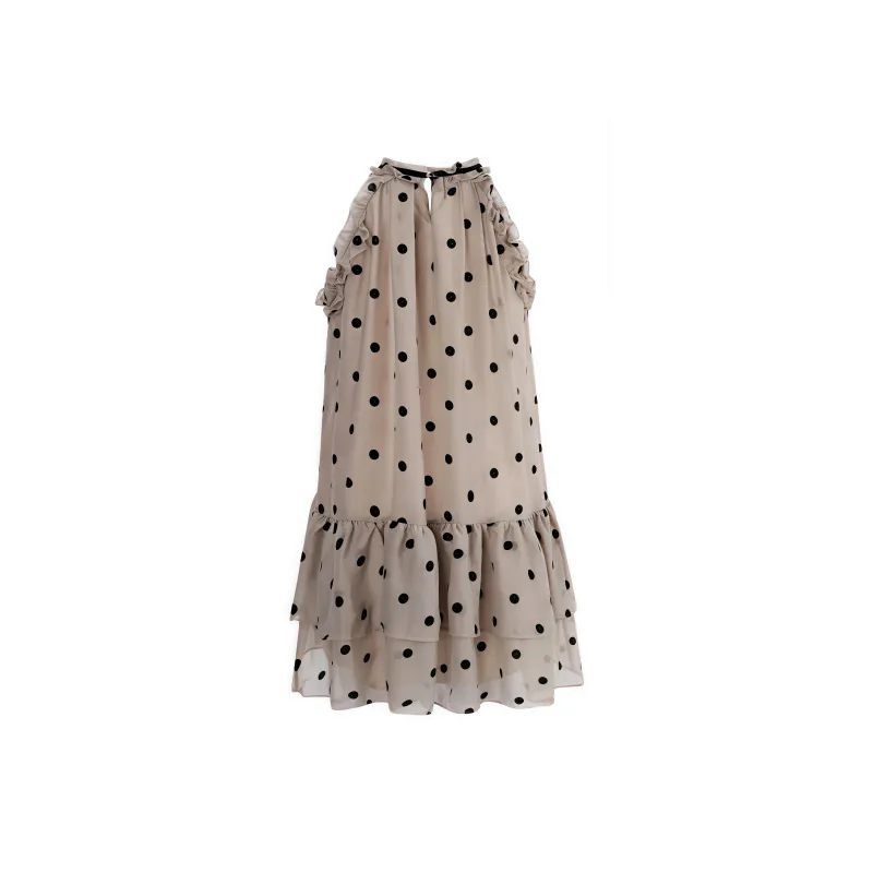 POPO.INFO Sleeveless Dress Women's Brown-1