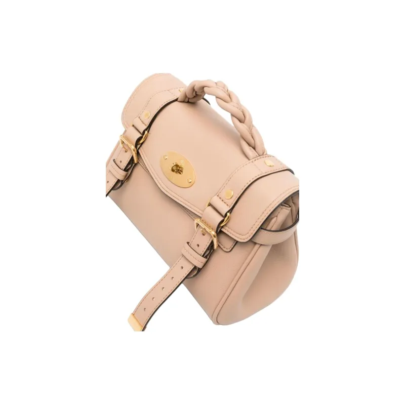 Mulberry Grain Leather Portable Crossbody Bag, Shoulder Bag Women's Light Umber-3