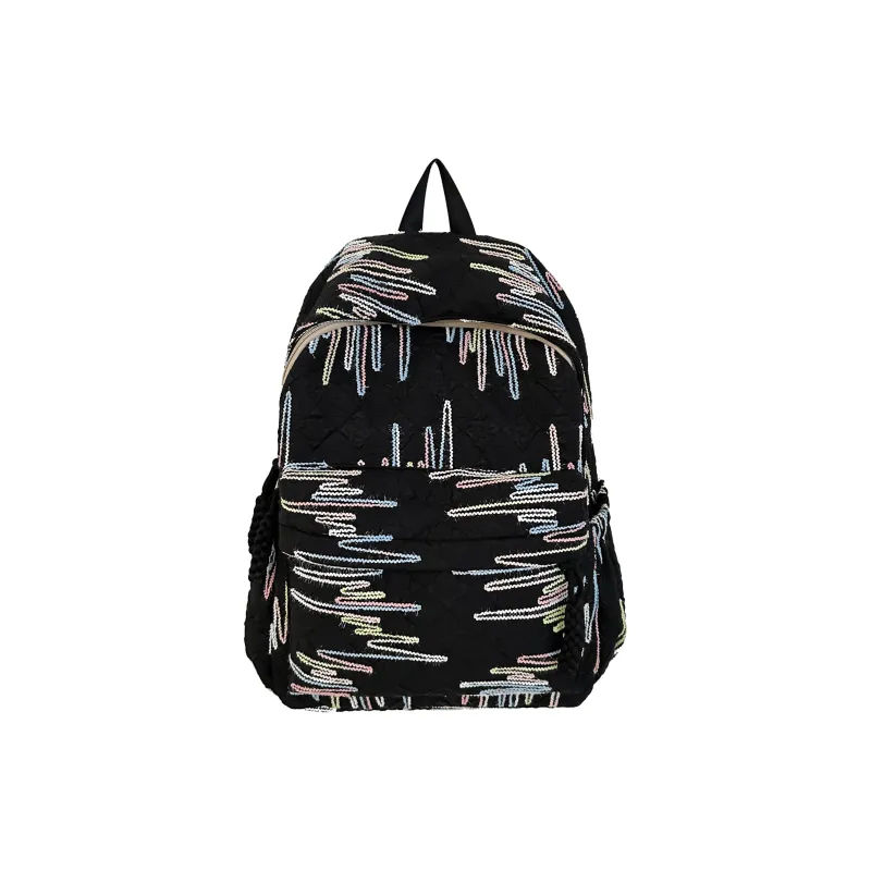 URBAN FOREST Nylon Backpack Regular Unisex Ecru/Black/Violet/Pink-5