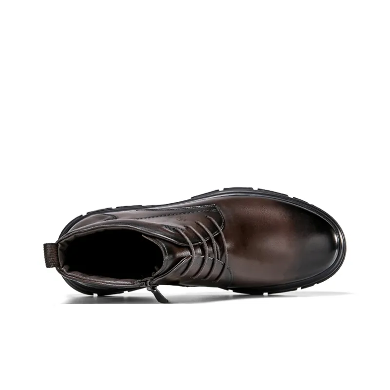 HANG TEN Men's Casual Shoes Men Mid Top Black/Brown-10