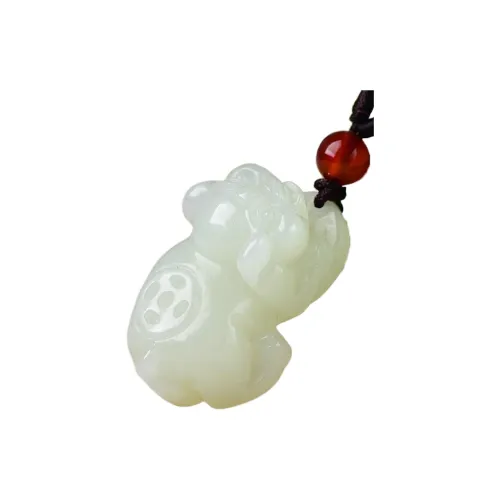 TAMINA Pendants Pale Greenish White Jade Unisex