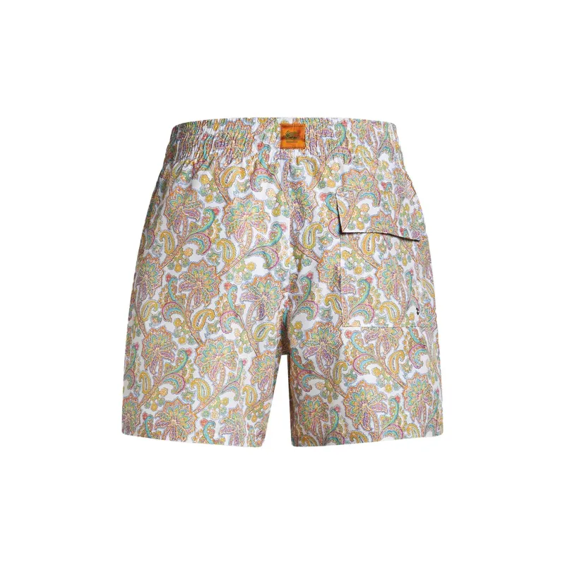 METROCITY Floral Printed Drawstring Swim Shorts-1