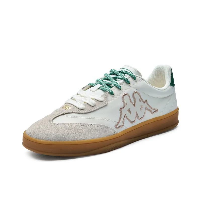 Kappa Tifo Back to Back Anti Slip Wear Resistant Low Top Skateboard Shoes Unisex White Green-2